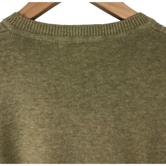 Claiborne Mens Size XL Tan Long Sleeve Ribbed Sweater 100% Cotton - Picture 6 of 11